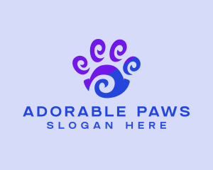 Pet Paw Print logo design