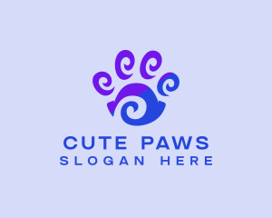 Pet Paw Print logo design