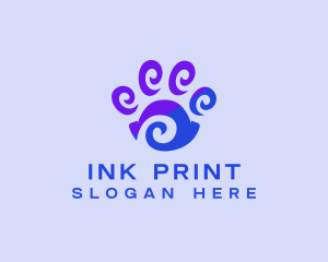 Pet Paw Print logo design