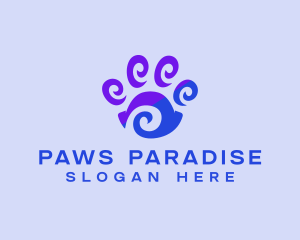 Pet Paw Print logo design