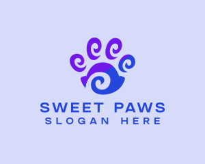 Pet Paw Print logo design