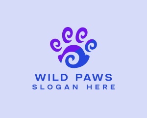 Pet Paw Print logo design