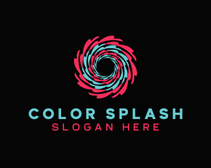 Creative Splash Swirl logo design