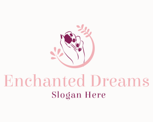 Hand Nail Polish Wordmark logo design