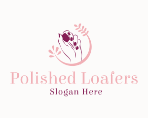 Hand Nail Polish Wordmark logo design