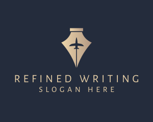 Flying Writing Pen logo design