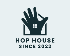 House Builder Hand  logo design