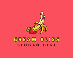 Strawberry Banana Cream logo design