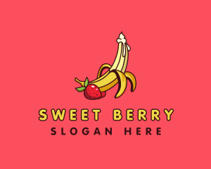 Strawberry Banana Cream logo design