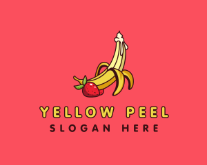 Strawberry Banana Cream logo design