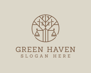 Tree Lawyer Scale logo design