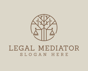 Tree Lawyer Scale logo design