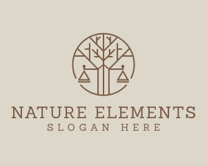 Tree Lawyer Scale logo design