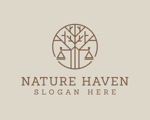 Tree Lawyer Scale logo design