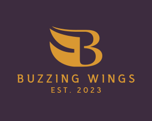 Premium Elegant Wing Letter B logo design