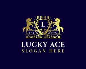 Luxury Horse Crest logo design