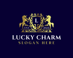 Luxury Horse Crest logo design