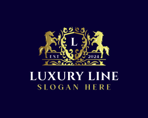 Luxury Horse Crest logo design