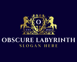 Luxury Horse Crest logo design