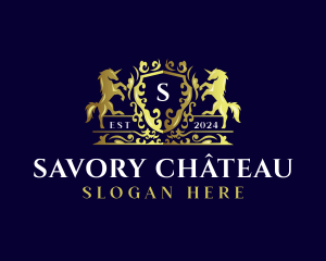 Luxury Horse Crest logo design