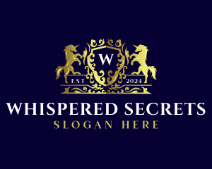 Luxury Horse Crest logo design