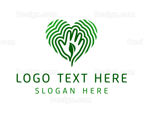 Natural Heart Hand Logo