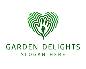 Natural Heart Hand logo design