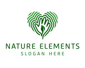 Natural Heart Hand logo design