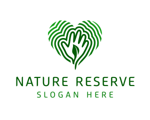 Natural Heart Hand logo design