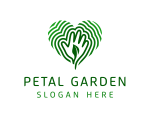 Natural Heart Hand logo design