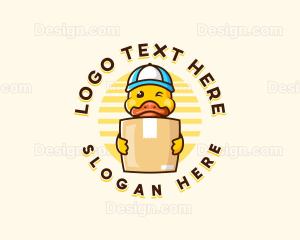 Duck Delivery Box Parcel Logo