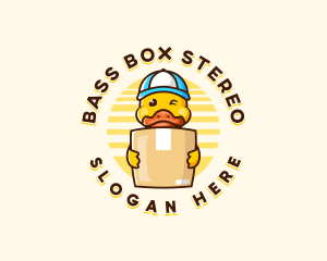 Duck Delivery Box Parcel logo design