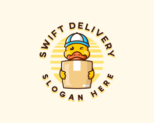 Duck Delivery Box Parcel logo design