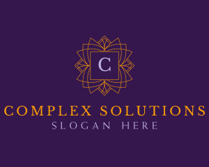 Regal Emblem Floral logo design