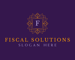 Regal Emblem Floral logo design