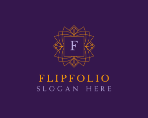 Regal Emblem Floral logo design