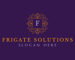 Regal Emblem Floral logo design