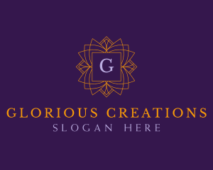 Regal Emblem Floral logo design