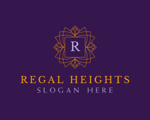 Regal Emblem Floral logo design