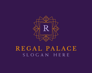 Regal Emblem Floral logo design