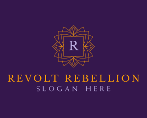 Regal Emblem Floral logo design