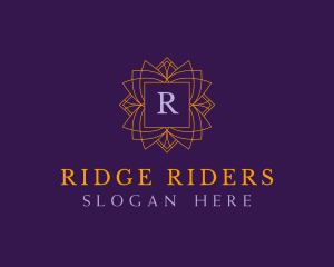 Regal Emblem Floral logo design