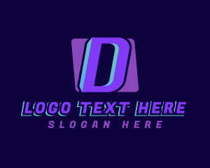 Gradient Business Letter D  logo