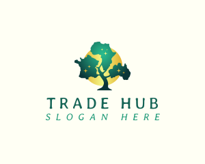 Nature Tree Map logo design