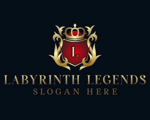 Royalty Shield Crest logo design