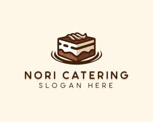 Tiramisu Cake Dessert logo design