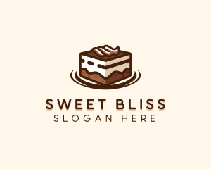 Tiramisu Cake Dessert logo design