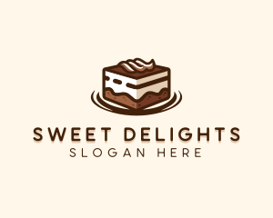 Tiramisu Cake Dessert logo design