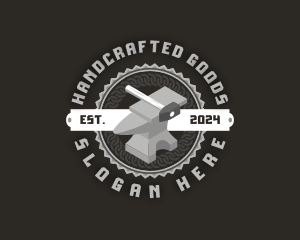Blacksmith Anvil Hammer logo