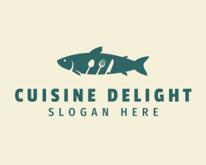 Fish Cutlery Restaurant logo design